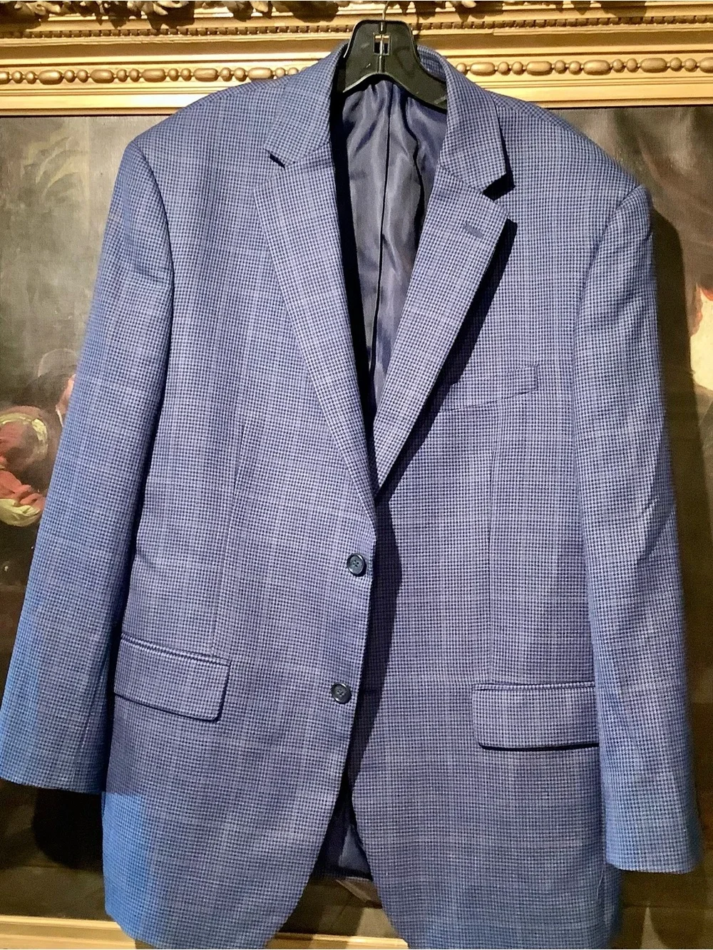 Jos A Bank Executive Wool Blend Plaid Sport Coat Blazer - Sz 43 R